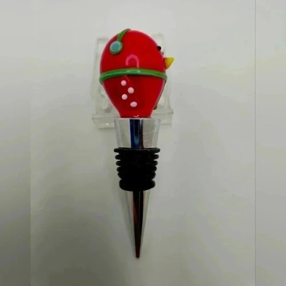 BOTTLE STOPPER With Ceramic Winter ⛄ Snow Bird Top - Picture 4 of 5